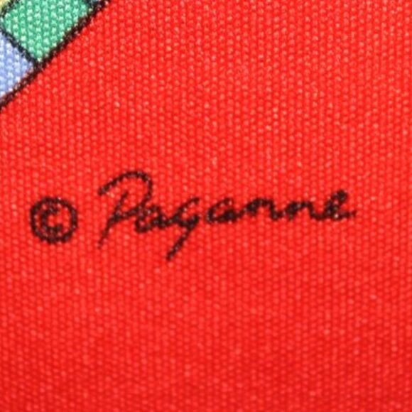 Paganne Gene Berk Signed Red Tribal Art Deco Vintage Maxi Skirt Size 12 - Picture 9 of 9